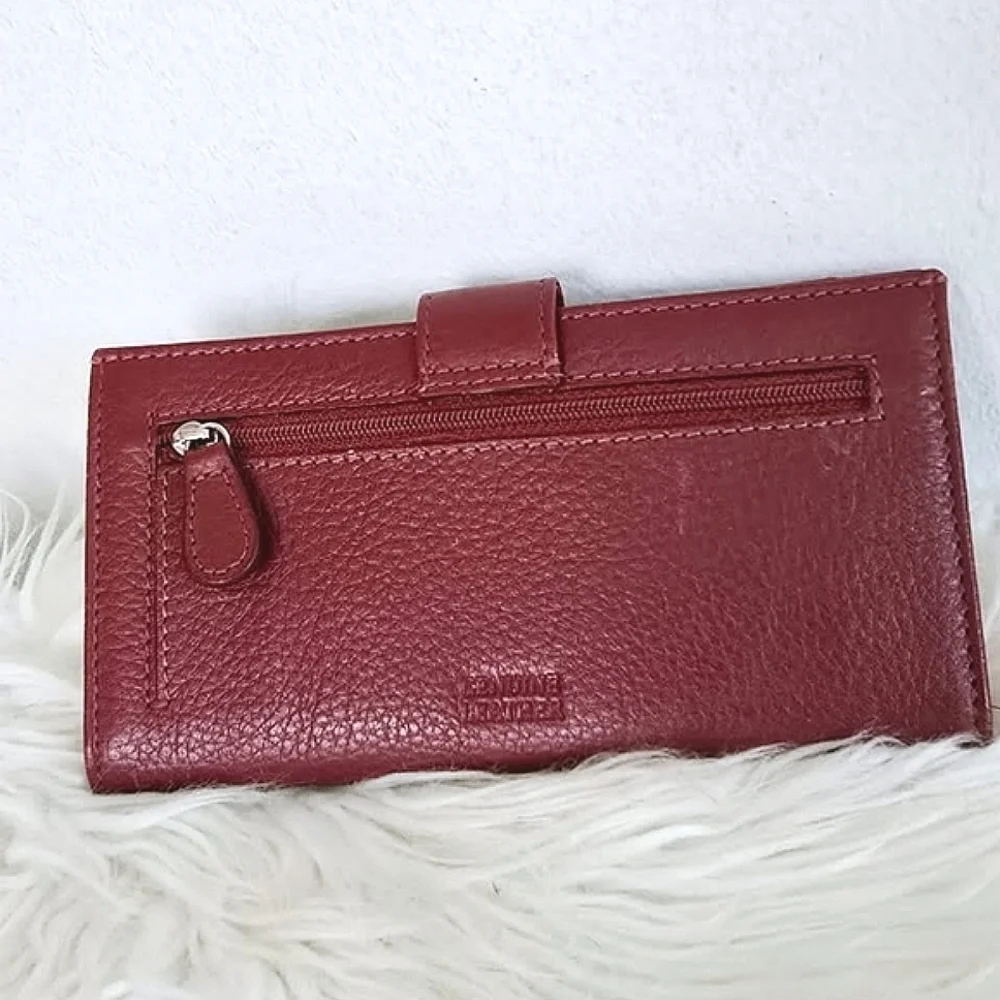 Classy Red Genuine Leather Wallet 🌴